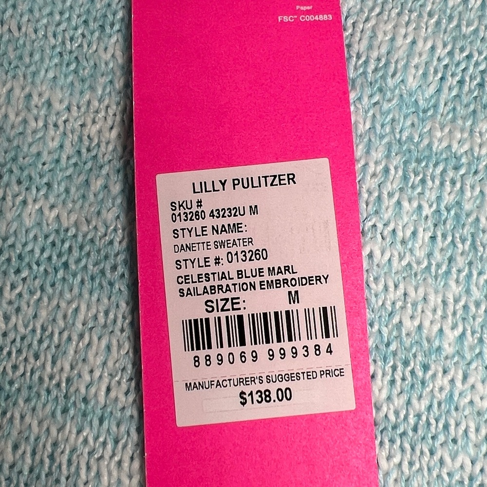 Lilly Pulitzer Danette Embroidered Beach Sweater Size Medium/NWT - Picture 7 of 13